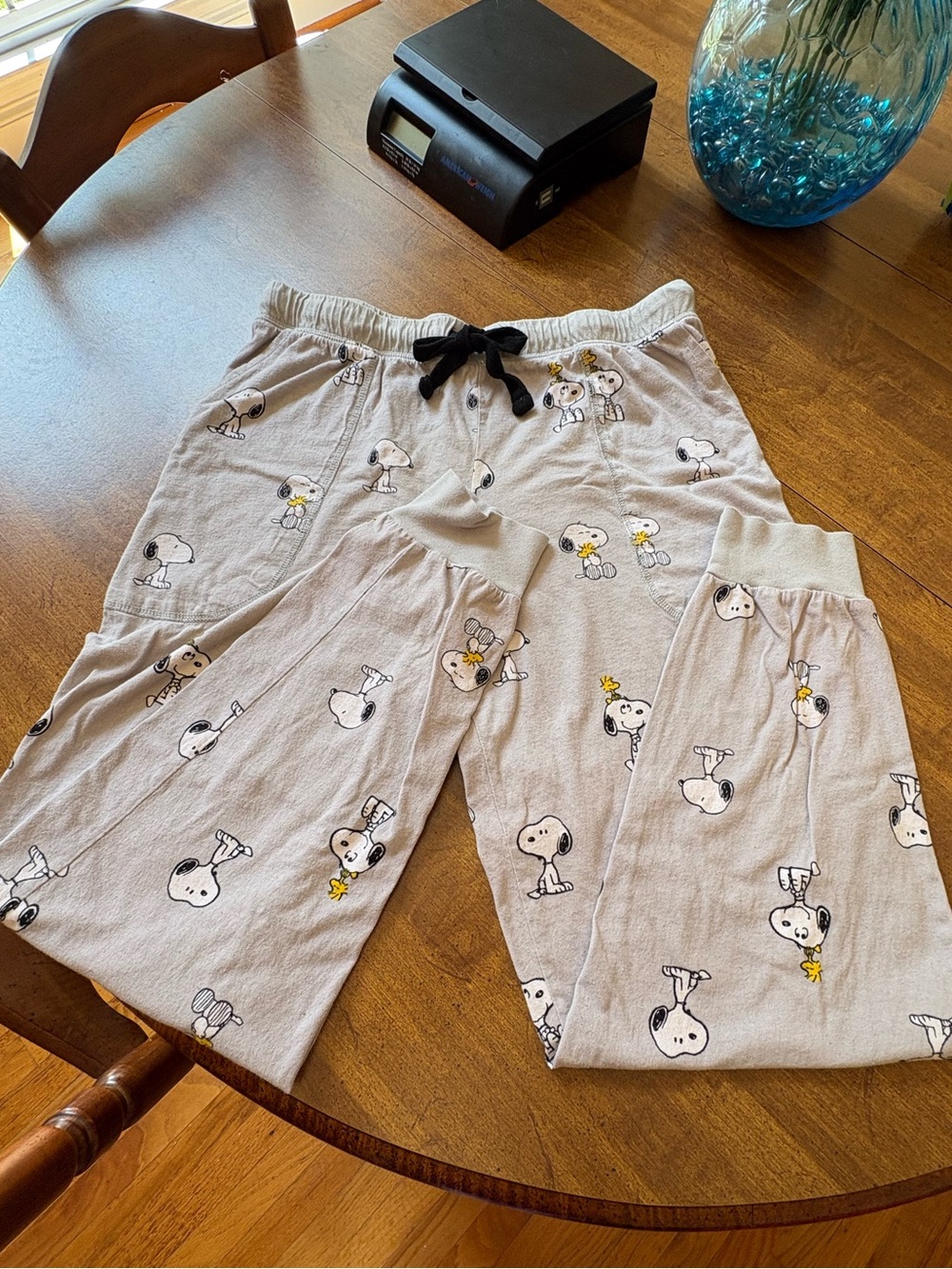 Peanuts Women's Gray Snoopy & Woodstock Pajama Bottoms
